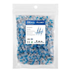 Kuject 200PCS Solder Seal Heat Shrink Wire Connectors AWG 16-14, Blue Butt Connectors Waterproof Splice for Marine, Automotive, Boat