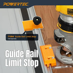 POWERTEC 72019 Router Guide Rail Adapter for DeWalt DWP611 and DCW600B Fixed Base Trim Routers - Compatible with Powertec, Makita, Festool, Milwaukee, Kreg ACS, WEN, Triton, Ridgid Guide Rails