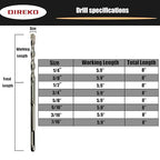 Generic 3/8""*8"" SDS Plus Stainless Steel U-Groove Drill Bits 5 Pcs