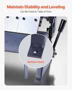 VEVOR Box and Pan Brake, 12 in Sheet Metal Bending Brake, 20-Gauge Mild Steel Capacity, 0-135 Degree Adjustable, Metal Bender Machine with 5 Fingers, Heavy-Duty Aluminum Folder for Precise Bending