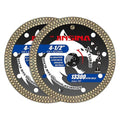 2PCS 4.5” Diamond Saw Blades for Angle Grinder, X-Turbo Tile Cutting Blade for Dry & Wet Cutting, Fast Smooth Cutting for Alabaster Concrete Granite Marble