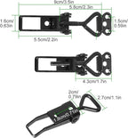 8PCS Adjustable Toggle Clamp 360 lbs Holding Capacity Toggle Latch Hasp Clamp GH-4001 Lockable Quick Release Pull Latch Black Metal Draw Latch for Door, Box Case Trunk, Smoker Door, Jig