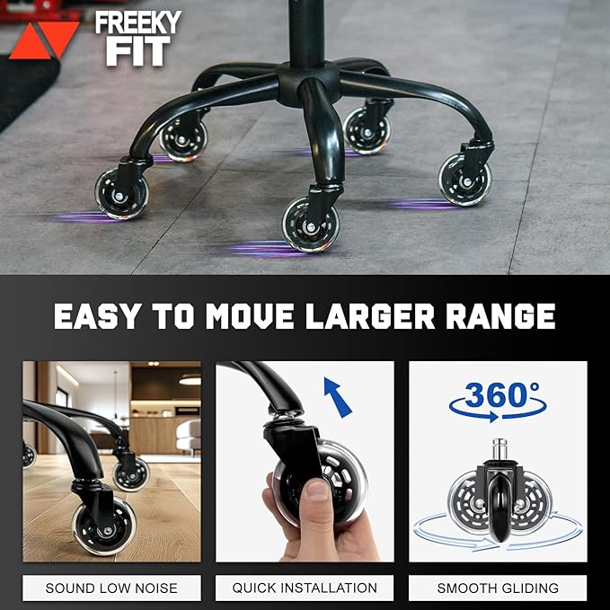 Rolling Stool with Wheels, Garage Shop Stool with Backrest, Roller Seat with Pneumatic Adjustable Height 16.93"-19.69", Heavy Duty Multi-Purpose Chair for Shop Salon Office Home, Blue