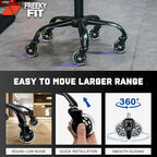 Rolling Stool with Wheels, Garage Shop Stool with Backrest, Roller Seat with Pneumatic Adjustable Height 16.93"-19.69", Heavy Duty Multi-Purpose Chair for Shop Salon Office Home, Blue