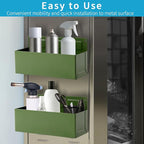 Magnetic Aerosol Spray Can Holder, Magnet Toolbox Bottle Holder, Tool Box Storage Rack for Garage and Home, Craft Workspace, Mechanic Paint Bottle Can Organizer, Green, 3"x8.3"