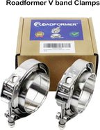 2.5 inch V Band Clamp - 4 sets of Quick Release Vband Exhaust Clamp with Flange Stainless Steel for Automotive exhaust system, turbocharger, downpipe and mufflers (2.5" - 4 Pack)