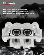 cciyu Front Left Brake Caliper Assembly w/Bracket 19B3102 2009-2014 For Acura For TL,2015-2020 For Acura For TLX,2006-2014 For Honda For Ridgeline