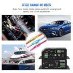 Nilight - 50027R 250 PCS Heat Shrink Spade Connectors Quick Disconnect Wire Connectors Electrical Spade Terminals Heat Shrink Fully Insulated Male and Female Wire Spade Connectors,2 Years Warranty