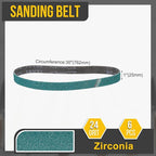1 x 30 Inch Sanding Belt, 6 Pcs 24 Grit Zirconia Knife Sharpener Belts Work Sharpening for Belt Sander Knife Carving Tool Metal Working