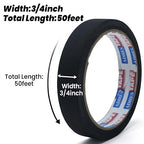 Adhes Wire Harness Tape, 5 Rolls 3/4-Inch x 50-Feet, High Temp Automotive Felt Cloth Tape for Engine Wire Loom, Noise Dampening, Cable Protection, and Electrical Bundling