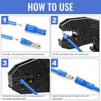 Qibaok Bullet Terminals Wire Connectors Female & Male Bullet Butt Insulated Waterproof Electrical Connector Kit 200 PCS