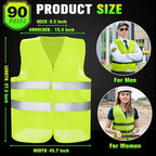 Mepase Reflective Safety Vests High Visibility Mesh Security Vest Work Vest with Silver Strip for Men Women Construction