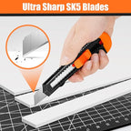 DIYSELF 24 Pack Utility Knife, Box Cutters, 18mm Utility Knives for School, Warehouse, Office, Box Cutter Retractable for Packages, Paper, Leather, Foam, Durable Razor Knife, Box Opener, Paper Knife