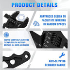 AN Hose Fitting Adjustable Wrench 3AN-12AN Lightweight Aluminum (Black)