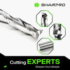 Extra Long Spiral Upcut Router Bit 1/2 Inch Shank 1/2 Inch Cutting Dia. 2'' CL. 4'' OVL. Carbide Upcut CNC Router Bit, Ideal for Wood Engraving and Plunging Applications