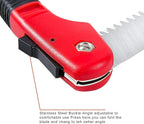 FLORA GUARD 7.7-Inch Folding Hand Saw, Pruning Saw with Trible-Cut Razor Teeth for Wood Cutting, Tree Trimming, Professional Camping Gardening Tools