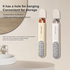 Double-Sided Stainless Steel Foot File, Foot Callus Remover & Foot Scrubber, Professional At-Home Pedicure Tool for Dry & Wet Feet, Hard Skin & Corn Remover, White (Home Salon Use)