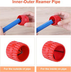 Tubing Cutter 1/8" to 1-3/8" for Pipe Copper PVC with Extra Blade and Reamer, Depth Gauge and Pipe Deburring Tool Kit, 1/8'' to 1-5/8'' Inner Outer Reamer Pipe Tubing Chamfer Tool for PVC PPR Aluminum