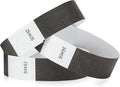 600 WristCo Black Tyvek Wristbands for Events - Comfortable Tear Resistant Paper Bracelets ID Wrist Bands for Concerts Festivals Admission Party Identification