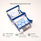 Cadence Parcel - Clear Dopp Kit with Magnetic Closure - Durable and Leak-Resistant Travel Toiletry Kit - Modular Design