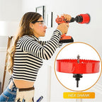 Hole Saw Heavy Duty bit Hex Shank,Hole Saw HSS with Arbor Bi-Metal & Heavy Duty Hole Saw Cutter for Wood Corn Hole Boards Plastic Drywall (φ135)