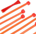 PATIKIL Cable Zip Ties 16 Inch, 100 Pcs Self-Locking Nylon Wire Tie Wraps Heavy Duty Cord Management with 50 lbs Tensile Strength for Indoor and Outdoor, Red (0.2" W)