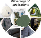 J.CARP 16PCS Nylon Repair Patches, Self Adhesive & Waterproof Patches, Nylon Repair Patches for Down Jacket, Clothing, Holes, Tents, Sleeping Bags, Umbrella, Etc(Green)