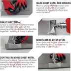 BILITOOLS 3 inch Hand Seamers Sheet Metal Tools, Sheet Metal Bender Pliers Straight