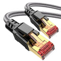 Cat 8 Ethernet Cable 33 ft, 40Gbps 2000Mhz High Speed Gigabit LAN Internet Cables,RJ45 Patch Cord Braided Round S/FTP Network Cable,for Smart Home,Office,Gaming,Modem, Router