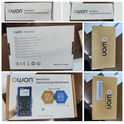 OWON Handheld Oscilloscope, Digital Multi Functional Oscilloscope Multimeters,60000 Counts Portable 2 in 1 Universal Test Instrument, with 2.8 inch IPS Screen Display 1CH 1Mhz Bandwidth HDS160