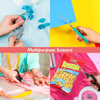 Huhuhero 8.7" Multipurpose Scissors Heavy Duty, Titanium Sharp Scissors for Office Home Sewing High School Students, Comfort Grip Shears Multipack Set of 3, Art Craft Supplies