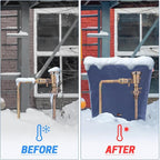 Backflow Preventer Insulation Cover-30 W x 24" H, 6 Layers Fabric Outdoor Pipe Insulation Cover with Aluminum Foil Layer Dupont Sorona Cotton, Backflow Cover for Winter Freeze Protection