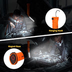 LED Rechargeable Work Lights, Flashlight Hand Tools Mens Dad Birthday Gift Magnetic Worklight,360°Rotate 5 Modes Portable Inspection Torch for Mechanics,Automotive,Camping,Emergency (2 Pack)