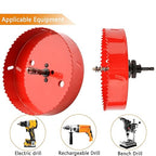 Hole Saw Heavy Duty bit Hex Shank,Hole Saw HSS with Arbor Bi-Metal & Heavy Duty Hole Saw Cutter for Wood Corn Hole Boards Plastic Drywall (φ108)