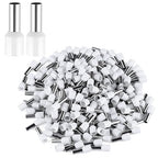 XHF 200 PCS AWG 6/16mm² Wire Ferrules Insulated Copper Crimp Connectors, Crimp Pin Cord End Terminals White