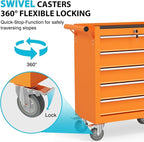 5 Drawers Rolling Tool Chest, Portable Storage Tool Box with Wheels, Tool Chest with Lock for Warehouse, Garage, Repair Shop and Tool Room