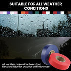 Lichamp 20-Pack Colored Electrical Tape Waterproof, 3/4 in x 66ft, Industrial Grade UL/CSA Listed High Temp Electrical Tape Colors Electric Super Vinyl, 2075C1