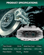 SCITOO 18B5054 Front Left Disc Brake Caliper Assembly w/Bracket For Chrysler For Aspen,For Dodge For Dakota/For Durango/For Ram 1500,For Ram For 1500/For Dakota
