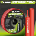 Heat Shrink Tubing 50 Feet Roll, 3:1 Ratio Adhesive Lined Marine Grade Shrink Wrap Tubing,Industrial Heat Shrink Tube Electrical 1in Red