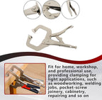 findmall 6Pcs 11 Inch Locking C Clamps with Swivel Pads Heavy Duty C-Type Locking Plier Table and Tool Vise Grip for Shop Home Farm and Automotive DIY Woodworking Welding Cabinetry Pocket Hole Joinery