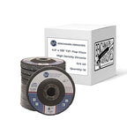 Benchmark Abrasives 4.5" x 7/8" Premium High Density Jumbo Zirconia Type 27 Flap Discs 4 1/2 for Angle Grinder, Sanding Discs, Finishing - Grinding Wheels 4 1/2 inch - (10 Pack) - 40 Grit