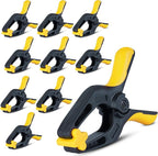 10 Pack Plastic Spring Clamps - 4 Inch Heavy Duty Clips Clamps for Crafts with textured handles - Ballon arch Clips for Tarps holding, Photography and Home Improvement