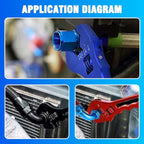 AN Hose Fitting Adjustable Wrench 3AN-12AN Lightweight Aluminum (Blue-Non-Marring)