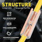haisstronica Non Insulated Wire Connectors Kit 560 PCS - AWG 22-10 Tinned Copper Electrical Crimp Terminals with 3:1 Heat Shrink Tubing for Automotive, Marine, Industrial Wiring
