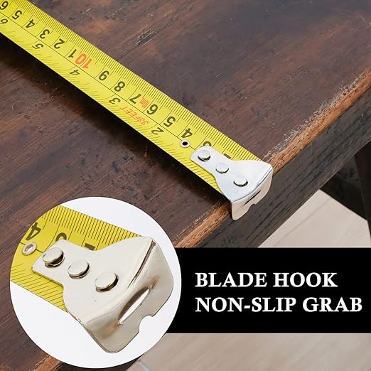 Auto-Lock Measuring Tape, 30-Feet (9M) Dual Side Retractable Tape Measure, Inch/Metric Scale, MID Accuracy, for Electricians, Carpenter, Surveyors and Engineers, with Rubber Protective Casing