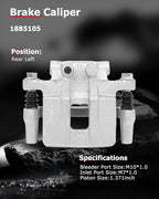 cciyu Rear Left Brake Caliper Assembly w/Bracket 18B5105 For Chrysler 2007-2014,For Dodge 2008-2014,For Jeep 2007-2017,For Mitsubishi 2008-2016