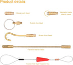 Jeemiter 24 FT Fiberglass Running Electrical Wire Cable Glow Rods Wire Pulling, Fish Rods Electrical Kit with 6 Different Attachments and Fish Tape Wire Puller Kit