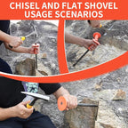 Heavy-Duty Masonry Chisel Set with Thick Protective Handles: Includes Tile and Concrete Chisels, Ideal for Brickwork, Demolition, Stonework, Carving, and Concrete Breaking. (8in 11in 11in)