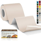 3x79 Nylon Repair Patch Nylon Repair Tape Self Adhesive Fabric Tapes Outdoor Camping Gear Fabric kit for Tent, Umbrella, Down Jackets, Sleeping Bag, Knapsack （Beige）