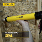 Stanley Professional Sausage Caulking Gun - No Drip Design with Steel Trigger, Aluminum Swivel Handle, 18:1 Thrust Ratio and 4000N Pushing Power for 10-13 oz Cartridges and 13-20 oz Sausages, 1 Pack